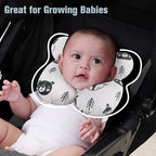 KAKIBLIN Baby Travel Pillow,Upgraded Baby Neck Pillows for Car Seat,Baby Support Pillow,Infant Neck Pillow for Toddler Head and Neck,Newborn Head Support for Car Seat,Pushchair (Black Bear)