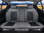 FLORICH Rear Seat Covers Leather Car Seat Covers Waterproof Back Seat Cover Automotive Seat Covers Universal Seat Cushion Protector for Most Cars Trucks SUV-Gray&Black