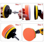 SIQUK 13 Pieces Buffing Pads 7 Inch Car Polishing Pad Kit Foam Wax Polisher Pads Car Buffer Attachment for Drill