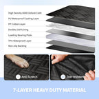 ELLINI Dog Car Seat Cover for Back Seat, Hard Bottom Back Seat Extender for Dogs, Holds 400lbs, 600D Heavy Duty Scratch-Proof Waterproof Dog Hammock for Car, SUV
