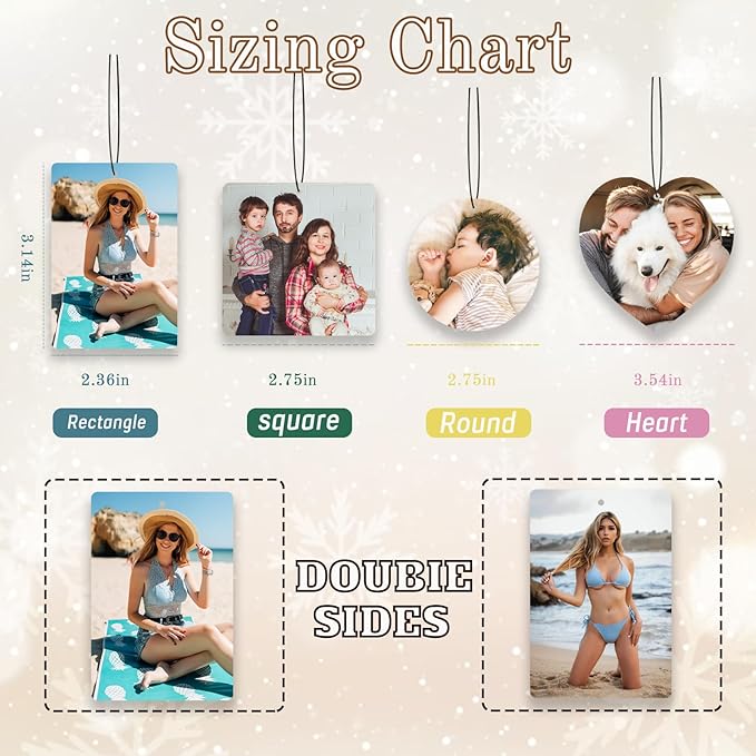 Custom Air Freshener for Car, Personalized Air Fresheners, Custom Double Sided photo Air Freshener, for Wardrobe,Bathroom and Hanging Ornaments (Round)