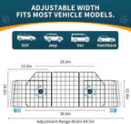 ERYTLLY Dog Car Barrier for SUVs, Vehicles, Dividers, Adjustable Heavy-Duty Wire Pet Gate, Foldable Car Pet Barrier with Mesh Bag, Car Accessories Safety Travel, for Cargo Area 36.6" to 64.5" Width
