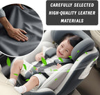 Car Armrest Cushion, 5 in 1 Center Console Cover with 2 Cup Holders, Phone Holder, Tissue Holder, Storage Bag, Multifunctional Leather Heightened Car Armrest Cushion for Most Cars（Black