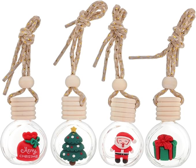 Mobestech 12 Pcs Car Pendant Air Car Ornaments Diffusers Oil Diffusers Hanging Diffuser for Empty Diffuser Bottles Glass