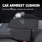 Car Armrest Cover Pad - Nappa Leather Car Center Console Cover with Breathable Holes, Non-Slip Auto Arm Rest Cushion, Universal Car Interior Accessories Fit forTesla Model Y