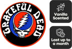 Rocksax Grateful Dead Steal Your Face Hanging Air Freshener – Long-Lasting Vanilla Car Air Freshener for Home & Office – Double-Sided Print Rock Band Memorabilia Car Fresheners