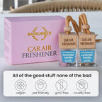 Car Air Freshener Hanging Diffuser – Long-Lasting Essential Oil Scent (Up to 60 Days) – Non-Toxic & Eco-Friendly – 2-Pack Auto Fresheners Made in USA