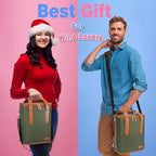 Tirrinia 6 Bottle Wine Gift carrier - Insulated & Padded Wine Carrying Cooler Tote Bag with Handle and Adjustable Shoulder Strap for Travel or Picnic, IDEAL Wine Lover Gift, Oliver