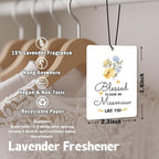 Meemaw Grandma Gifts Car Air Freshener Hanging 3 Pack, Blessed to Have An Mommom Car Accessories Gifts for Grandma Christmas Women,Rustic Floral Scent Card Lavender for Closet Bathroom Decor