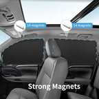 Car Curtains for Side Window - 2 Pcs Back Privacy Sun Shades Magnetic 100% Block Light Car Window Covers with Cooler Feeling (dexterous, back-2pcs)