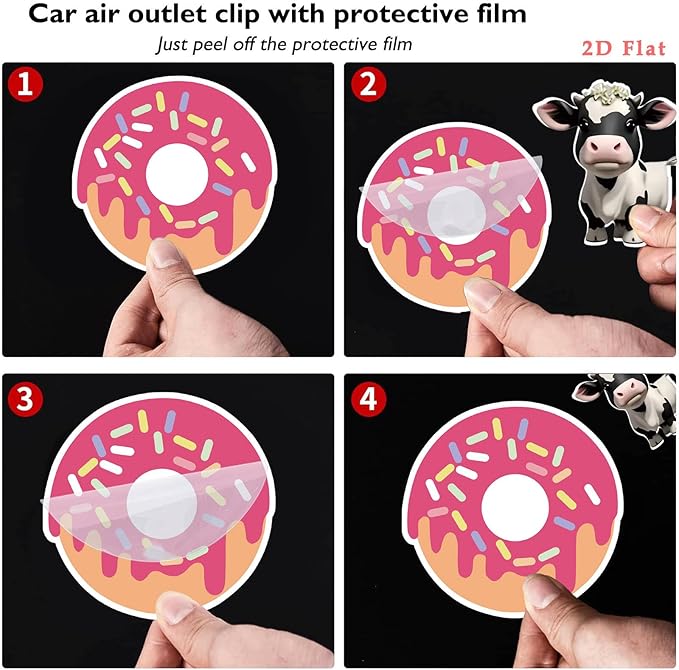 Cute Car Air Freshener Clips Pig Car Vent Clip Pig Cars Scents Cologne Air Conditioner Clip Auto Vent Interior Decoration Cars Accessories Pigs Loves Gifts for Men Women