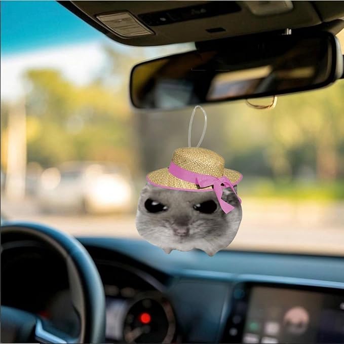 8 Pcs Sad Hamster Hamsti, Air Freshener, Funny Meme Gifts,Car fragrance, Car interior decorations,Funny novelty gift
