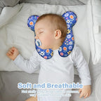 Baby Neck Pillows - Upgraded Toddler Travel Cushion for Toddler Head and Neck, Infant Neck Pillow for Car Plane Stroller Pushchair - Flower D