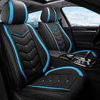 Car Seat Covers Fit for Toyota rav4 2000-2026, Stylish Sport Seat Covers, Waterproof Wear-Resistant Premium Nappa Leather Car Seat Cover.(2 Pcs Front/Black Blue)