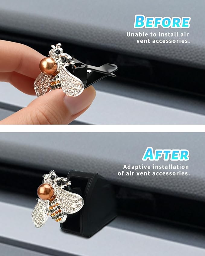 2Pcs Air Freshener Adapter for Tesla Airs Vent, Premium Silicone, Tesla Air Fresheners Adapter for 2025-2026 New Model Y Juniper & 2024-2025 Tesla Model 3 Highland (Air Freshener not Included)