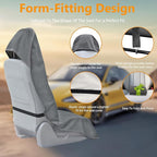 Towel Car Seat Covers - Super Absorbent Front Seat Protectors for Gym, Pets & Travel | Quick-Dry Towel Fabric | Universal Non-Slip Fit for Sedan, SUV, Truck (1 Pack Grey)
