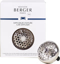 MAISON BERGER Luxury Car Air Freshener Vent Clip – Refillable Scent Diffuser for Car Vents, French-Made, Adjustable Fragrance (No Pods/Refills Included, 1.75” Diameter) - Honeycomb Chrome