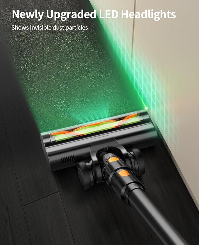 SunSare Cordless Vacuum Cleaner, 650W 55KPA 70Mins Vacuum Cleaners for Home, Stick Vacuum with Aromatherapy, Anti-Tangle Brush, Anti-Tangle Wireless Vacumm for Home/Pet Hair/Carpets/Floors