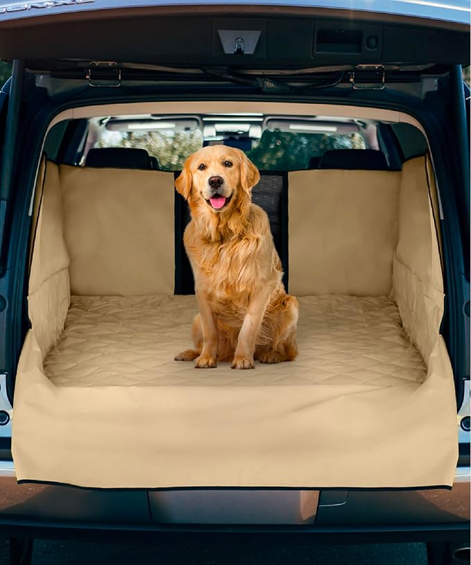 FrontPet SUV Cargo Liner for Dogs - Water-Resistant Pet Trunk Cargo Cover Mat for SUVs and Sedans with Bumper Flap Protector, Trunk Cover, Non-Slip Liner, (35" X 40") Upgraded 2025