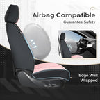 Coverado Car Seat Cover, Cover for Cars Full Seat, Premium Leather, Universal Fit Waterproof Seat Protectors, Car Seat Cushion Non-Slip for Most Cars-Blackpink