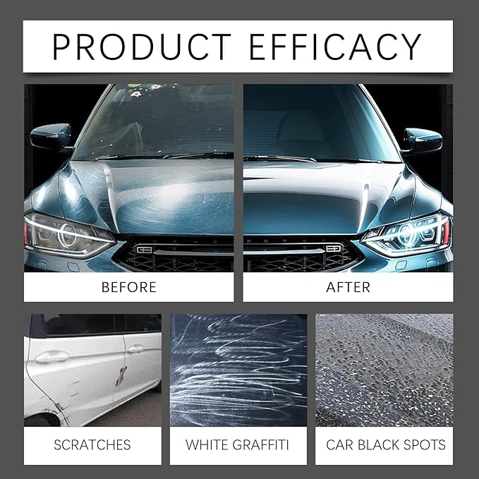 Ceramic Car Coating Kit - Crystal Serum, Ceramic Car Coating Kit, Deep Gloss, 9h+ Hardness, Hydrophobic, Protection for Car Paint, Long-Lasting Shine & Easy Maintenance (1PCS)