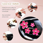 Cute Flowers Air Vent Clips Car Air Freshener,4pcs Rose Red Girly Daisy Flower Car Accessories for Women,Lavender Car Scent Decorations Refillable Clips On Air Freshener