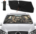 Socira Funny Donkey Car Windshield Sun Shade Umbrella Foldable Sunshade for Front Window Auto Windshield Sunshade Covers Car Accessories Protect from Sun Rays Heat Gifts 57'' X 30''