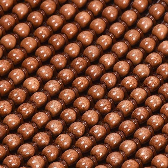 Blueshyhall Cooling Wooden Beaded Car Seat Cover Comfortable Massage Support Cushion for SUV Auto Office Home Seat Chair - Brown 2 Pcs