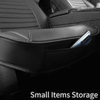 Car Seat Covers, Breathable Faux Leather Auto Seat Covers, Waterproof Automotive Seat Covers, Universal Vehicle Seat Covers for Sedans SUV Pick-up Truck (2 PCS Front Seat, Black)