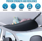 Car Ceiling Cargo Net,Reinforced Heavy-Duty Double-Layer Mesh Storage Bag,Large-Capacity Anti-Sagging Luggage Net for SUVs, Sedans Road Trips, Camping