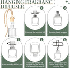 AROIC Hanging Car Air Freshener, 6 Pack Vanilla Cream Long Lasting & Refillable Air Freshener, Natural Plant Essential Oil Fragrance Aromatherapy Diffuser, Car Accessories Interior Set for Women & Men
