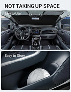 Proadsy 2026 Upgrade Windshield Sun Shade Custom Fit 2018-2025 2026 Nissan Leaf Foldable Front Sunshade Protector Sun Visor Blocks UV Rays Keep Car Cooler