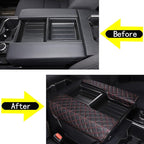 2PCS Center Console Armrest Cover for Toyot@ Tundra 2022-2025 /Sequoia 2023-2025 Accessories, Leather Front Seat Armrest Box Cushion Protector Waterproof Anti-Scratch (Left-Hand Drive)