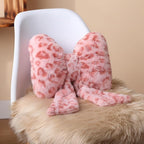 Macarrie 2 Pcs Car Neck Pillow Plush Butterfly Bow Car Headrest Pillow Comfortable Seat Neck Support Cute Head Rest Accessories for Driving Travel Driver Chair Girl Style Interior Decor (Pink Leopard)