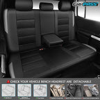 CAR PASS Memory Foam Back Car Seat Covers,Thick 3D Foam Mesh Bench Seat Covers Leather Metallic, Air Cool Rear Seat Cover Black Gray Aluminum Film, Comfort for Cars, Trucks, SUVs Automotive,Black Gray