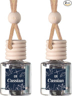 CANDECraftCo 2 Pack Bookish Scents Car Air Freshener for Essential Oils, Aromatherapy Automobile Diffuser, Gift for Her, Library, Book Lover Gift, Reading Bibliophile (Cassian)