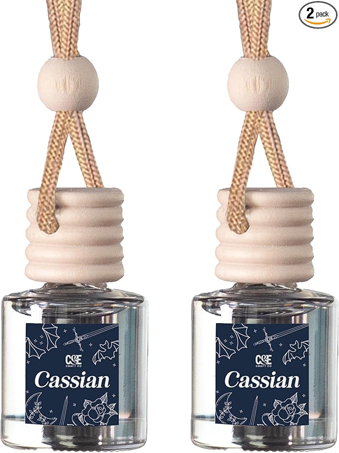 CANDECraftCo 2 Pack Bookish Scents Car Air Freshener for Essential Oils, Aromatherapy Automobile Diffuser, Gift for Her, Library, Book Lover Gift, Reading Bibliophile (Cassian)