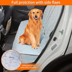 Dog Car Seat Cover for Back Seat, Waterproof Bench Backseat Protector, Nonslip Rear Seat Cover for Kids & Pets, Compatible with Middle Armrests, Fits Most Cars & Midsize SUVs