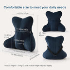Lumbar Support Pillow(Pat. Pend) – Multi-Functional Ergonomic Back Cushion for Office Chair, Car Seat & Sofa, Reading Pillow with Firm Multi-Zone Support to Relieve Lower Back Pain,Teal Blue