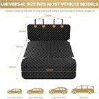 Waterproof SUV Dog Cargo Liner Mat - Heavy Duty Pet Seat Cover for SUV Sedan Van, Non-Slip Back Trunk Protector with Bumper Guard, Large Universal Fit (Black)