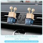Zubebe 60 Pcs Car Diffuser Bottles Empty Bulk Vent Clip Car Air Freshener Diffuser for Essential Oil Perfume Glass Bottle with Wooden Caps Stick Fragrance Ornament (Gradient Black)