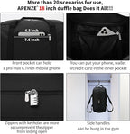 Small Gym Bag 18 inch Carry On Duffel Bag for Weekender Travel - Black