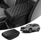 FIILINES Center Console Cover for Subaru Forester 2025 2026, Armrest Cover Pad Cushion Protector Forester Accessories Armrest Cover Anti-Scratch Black