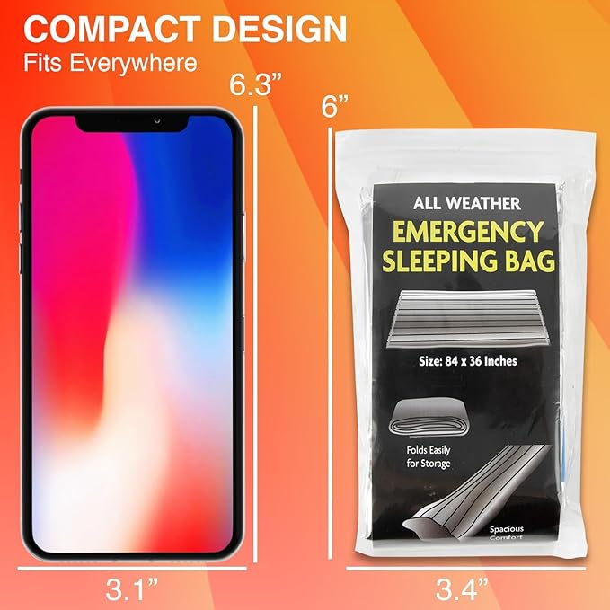 Trail maker Mylar Emergency Thermal Blankets for Survival, Thick Reusable Mylar Space Blankets Bulk 84" L x 36" W Emergency Foil Blankets for Warmth, Camping, Runners, Spa, First Responders (1)
