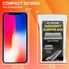 Mylar Emergency Thermal Blanket Sleeping Bag for Survival (2 Pack), Thick Reusable Mylar Space Blankets Bulk 84"L x 36"W Emergency Foil Blankets for Camping, Warmth, Runners, Spa, First Responders