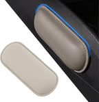Car Center Console Knee Leg Elbow Cushion Pad, Soft Leather Door Armrest Foot Care Thigh Support Comfort Pillow, Auto Interior Accessories for Knee Pain Relief (Beige)