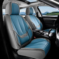 Coverado Seat Covers, Car Seat Covers Front Seats, Leather Seat Covers for Cars, Car Seat Protector Waterproof, Gray Car Seat Cushion, Front Carseat Cover Universal Fit for Most Cars Blue