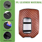 LLKUANG Car Center Console Armrest Cover Pad Fit for Toyota Tundra 2007-2021 Waterproof Leather Seat Armrest Box Cushion Pad Protector (Brown)