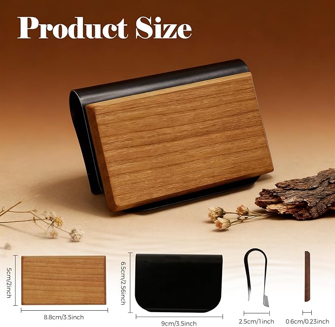 Wood Car Air Freshener - Long Lasting Teak Scent Starter Kit, Essential Oils, Metal Clip. Car Odor Eliminator with Clean Ingredients, Auto Accessories.