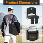 HOPERAN Heated Stadium Seats for Bleachers with Back Support, 3 Levels Heating Bleacher Chairs with Back and Cushion, Folding Bleacher Seat, Lightweight Portable Stadium Chair with Shoulder Strap